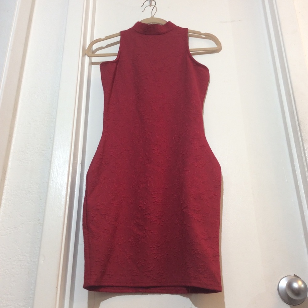 👠Flower Embroidered Red Dress👠